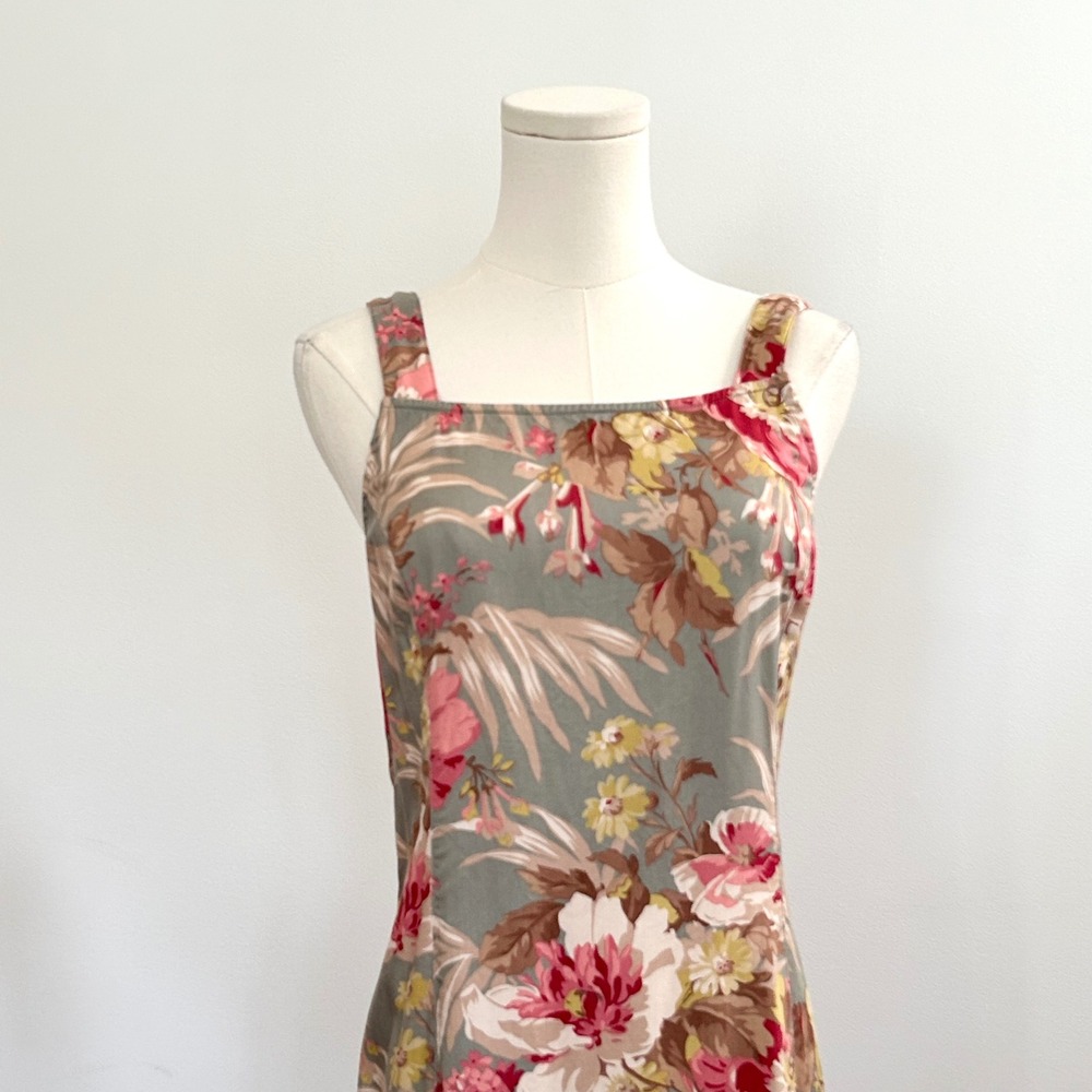 Islander Sz 14 Fall Dusty Floral Dress Y2K Cottagecore Romantic Prairie Square